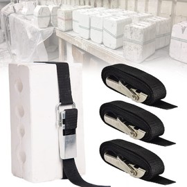 Plaster Mold Banding Straps for Potters Ceramic, Home Crafters - Heavy Duty Fasteners, 3 Pcs (5')