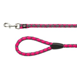 TRIXIE dog lead Cavo leash S–M, 39.37 inches, ø 0.47 inches in fuchsia/graphite - short lead for good control - for small to medium-sized dogs - 143411