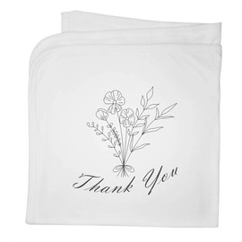 Azeeda 'Thank You Bouquet' Cotton Baby Blanket/Shawl (BY00044948)