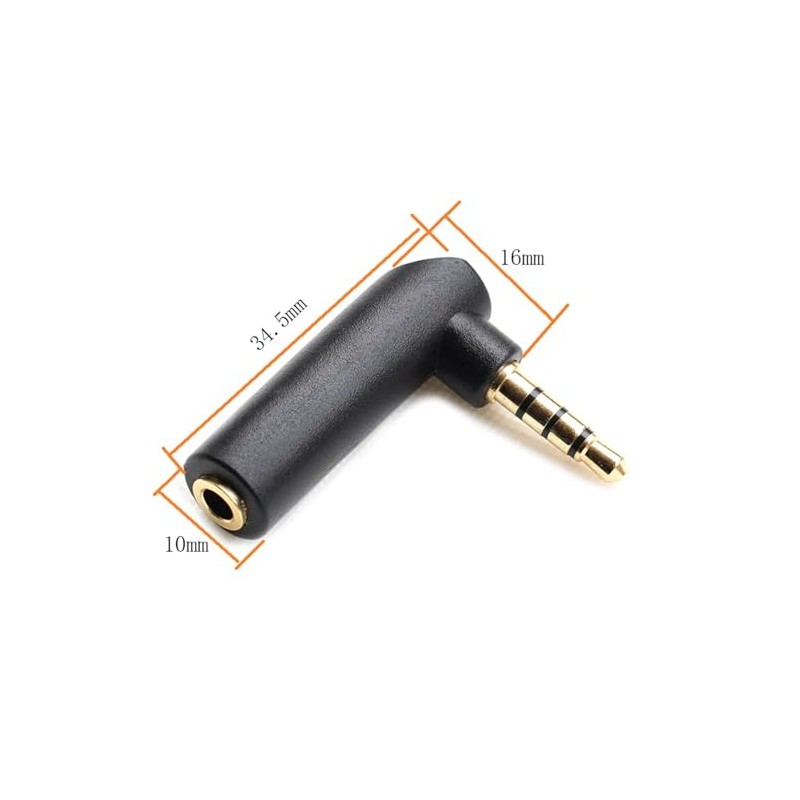 CNCTWO 3.5mm 4 Pole Stereo Mini Plug Male to Female