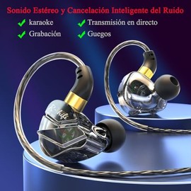 Audífonos Tipo C, In Ear Headphone Auriculares con Cable de Type-C, Audifonos Alambrico con Micrófono y Control de Volumen,Cancelación de Ruido, Compatible con Dispositivos de Audio Tipo C