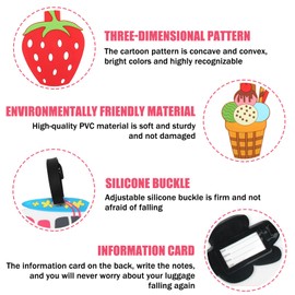 JSTHHTT Pack of 6 Suitcase Tags, Luggage Tags with Address Label, Suitcase Tags for Names, Waterproof Tag, for Travel Luggage, Travel Bag, Suitcase, Bags, Backpacks