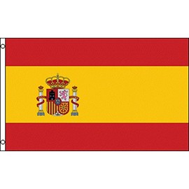 Spain Outdoor Nylon Flag 3x5 ft Printed Flag with Image on Both Sides and 2 Grommets (Spain)