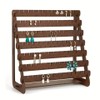 Wooden Earring Display Stand, Large Capacity Multi-Tier Jewelry Organizer Rack