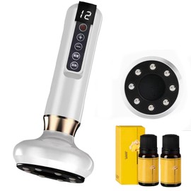 Handheld Cellulite Massager-Cupping Kit for Massage Therapy,Cupping Machine,Cellulite Massager with 12 Suction Modes, Rechargeable & Cordless (White)