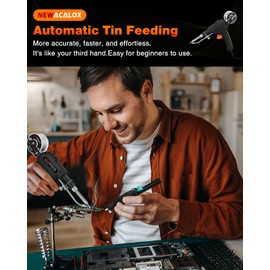 Soldering Iron Kit, NEWACALOX Soldering Gun Automatic Hand-held Solder gun Iron Kit Welding Tool, Desoldering Pump, Tweezers for Circuit Board, Home DIY, Electronic Repair