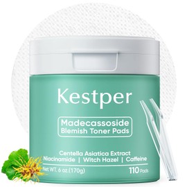 Madecassoside & Caffeine Toner Pads|Soothe Redness,Strengthen Barrier & Refine Pores with Centella Asiatica,Niacinamide | 110 Pads for All Skin Types