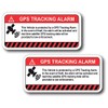(2 Pack) This Vehicle Protected by GPS Tracking Warning Sticker - Decal Self Adhesive Sign 4" x 2" Vinyl — UV Resistent