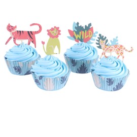 PME Cupcake Set - Go Wild Safari Animals, Set of 24