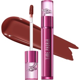 TIMEPHORIA Altera Tinte Labial Difuminador 001 Flux, Rojo Parduzco Acabado Brillante a Mate Suave, Difumina Líneas del Labio, Textura Aterciopelada Ligera Sin Pegajosidad, Maquillaje Labial Vibrante Hidratante y de Larga Duración