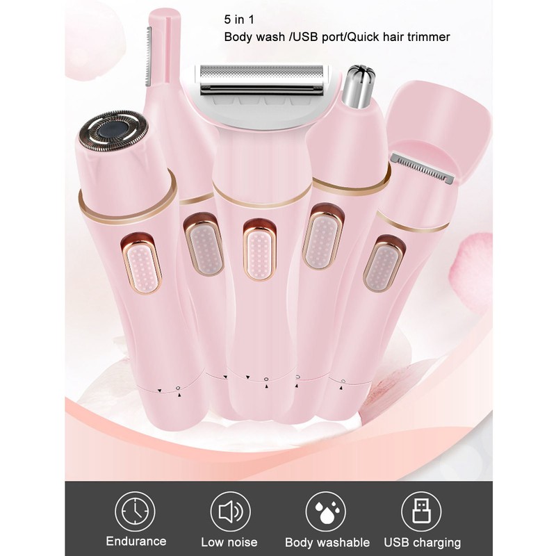 Electric Hair Trimmer for Women 5 in 1 Lady Clipper