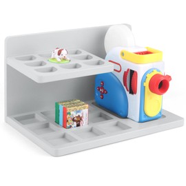 Taladad Wall Shelf Compatible with Little Tikes for Story Dream Machine Books Starter Set, for Little Tikes for Storytime Audio Play Real for Littles Character Storage Floating Shelves Blue (Grey)