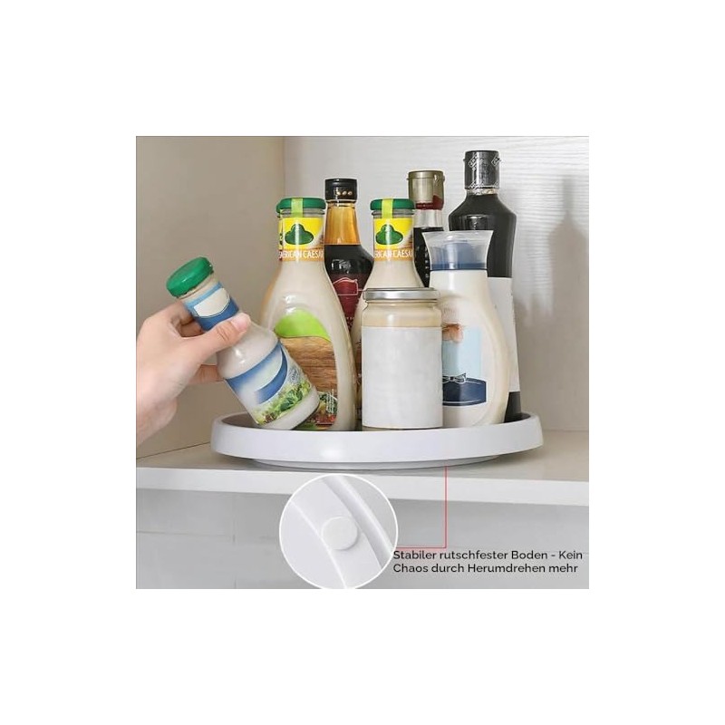 Lazy Susan Turntable 30cm Rotating Organizer Large Size Non-Slip Spice