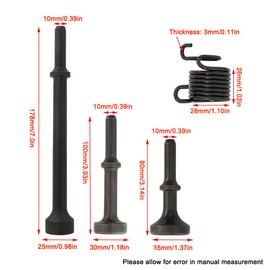 Smoothing Air Hammer Bit Set, 4 Pieces Compressed Air Hammer Attachments, Compressed Air Chisel Bits, Hammer Drill Tools and DIY Supplies