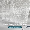 Titanker Clear Shower Curtain Liner with Pebble Pattern, Medium Weight