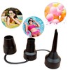 6pcs Black Plastic Electric Air Pump with Replacement Nozzles, Plastic