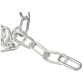 Faithfull FAICHCUT40Z Zinc Plated Steel Chain 4 mm Link Dia. x 2.5M (8ft 2 Inch) Length 120 kg Load Limit, silver