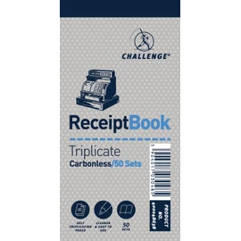 Challenge Triplicate Receipt Book, Carbonless, 50 Pages, 10 pack (140 x 170 mm)