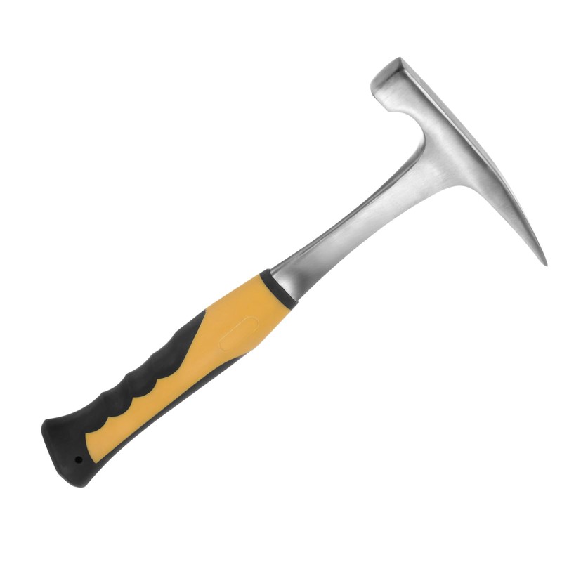 HARFINGTON Rock Hammer 19oz 11inch Pointed Tip Anti-Slip Shock-Proof Handle