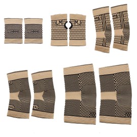 IBLUELOVER 5 Pair Adult Sports Gear Protector Set Knee Elbow Pads Wrist Palm Ankle Guards Support Protective Gear for Basketball Volleyball Tennis Women Men Outdoor Anti-Sprain Safety Pads