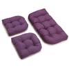 Blazing Needles Twill Settee Group Cushions, Grape, Set of 3