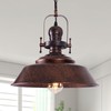 14" Copper Farmhouse Pendant Light, Retro Red Bronze