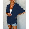 MEROKEETY Womens 2025 Summer Lightweight Cardigan Short Sleeve Open Front