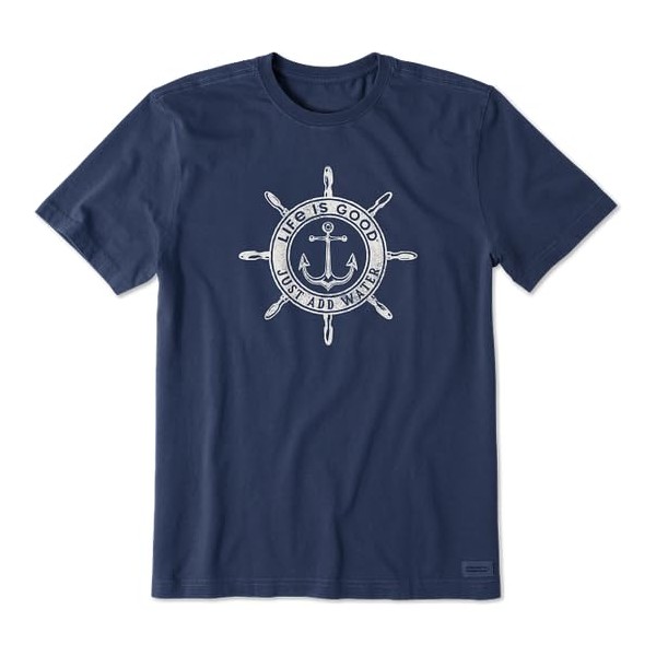 Life is Good. Men's Just Add Water Anchor Compass Short