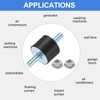 uxcell M10 x 25mm Rubber Mounts, 30 x 40mm Cylindrical