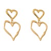 Gold Big Heart Earrings for Women,Y2k Large Heart Dangle Drop
