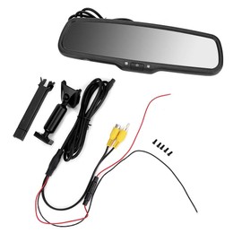 Acouto Monitor de Espejo Retrovisor de Coche Monitor de atenuación automática del Espejo retrovisor del Coche de 4.3 Pulgadas con Soporte Negro retroviseur ecran Monitor de Vista trasera