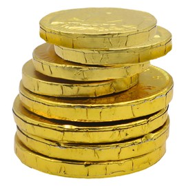 Set of 96 Assorted Chocolate Coins – Realistic Gold Foil Wrapped Quarters & Kennedy Half Dollar Candy Treats – For St Patrick's Day, Easter, Halloween, Classrooms, Scavenger Hunts & More!