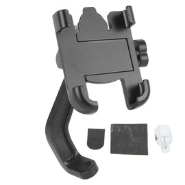 Bike Phone Holder 360 Degree Rotatable Black Aluminum Alloy Rear Mirror Mounted Phone Mount for Bicycle Motorcycle