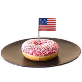 Topfun 100 Counts US Flag Cupcake Picks American Flag Food Picks Toothpicks Cocktail Sticks for July 4th Independence Day Home Patriotic Theme Party Suppliers