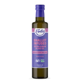 Fody Foods Shallot Infused Extra Virgin Olive Oil, 8.45 Oz, Low FODMAP Certified, Gut & IBS Friendly, Cold-Pressed, Vegan, Non-GMO, Gluten Free, Made in Italy