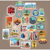 Wall4Stickers 25 x Luggage Stickers Suitcase Patch Vintage Travel Labels