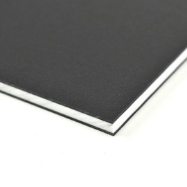 BuyPlastic King ColorCore Plastic Sheet 1/4" x 12" x 12" Black- Arctic White-Black Color Core, HDPE Board, High Density Polyethylene Panel