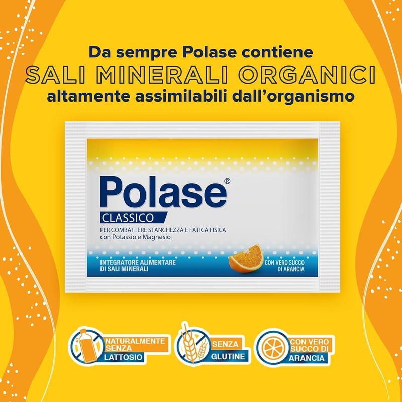Polase Classico, Magnesio e Potassio,Integratore Alimentare, contro Stanchezza e Fatica