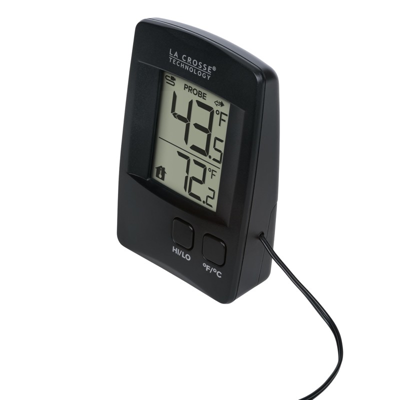 La Crosse Technology 314-1410 Battery Operated Digital Thermometer with Wired