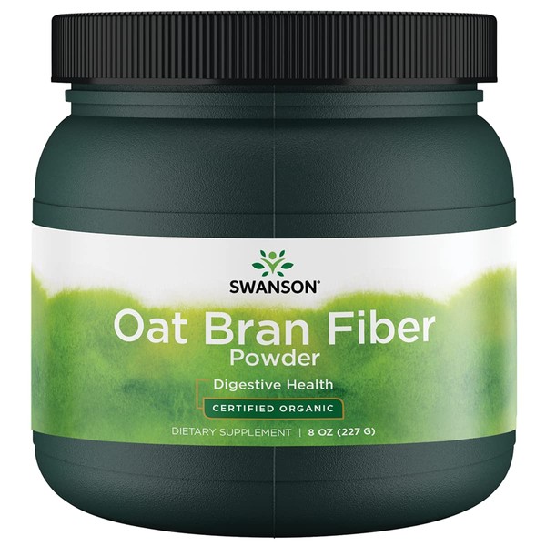 Swanson Certified Organic Oat Bran Fiber 8 Ounce (227 g) Pwdr