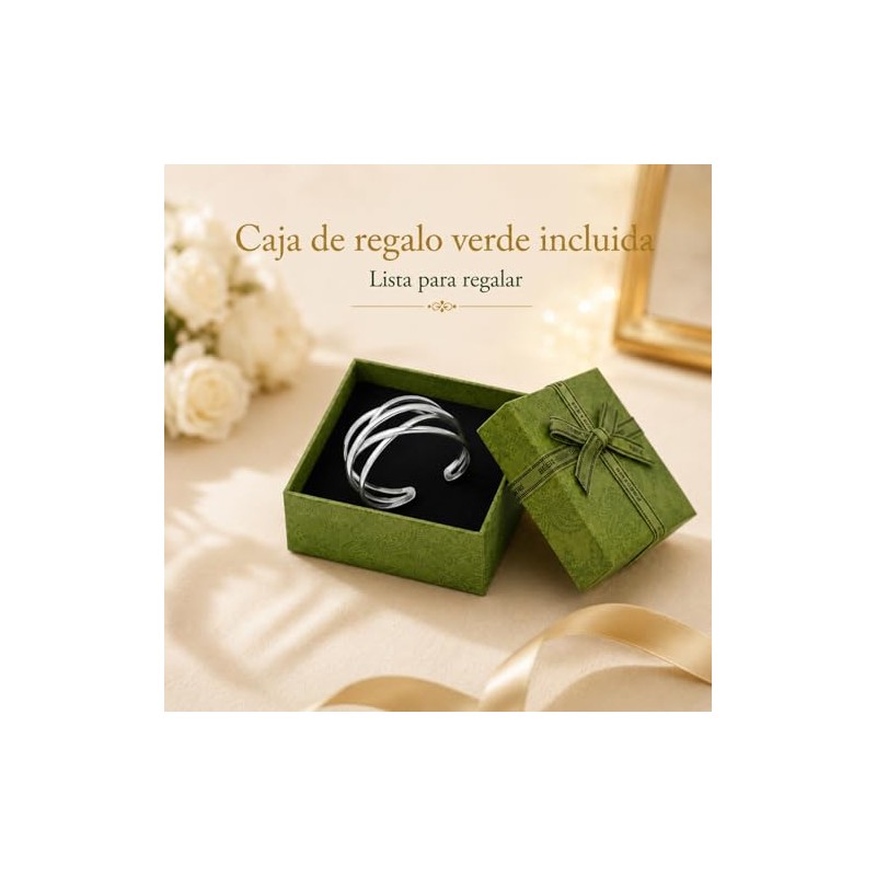 Pulseras de Acero Inoxidable para Mujer con Joyero