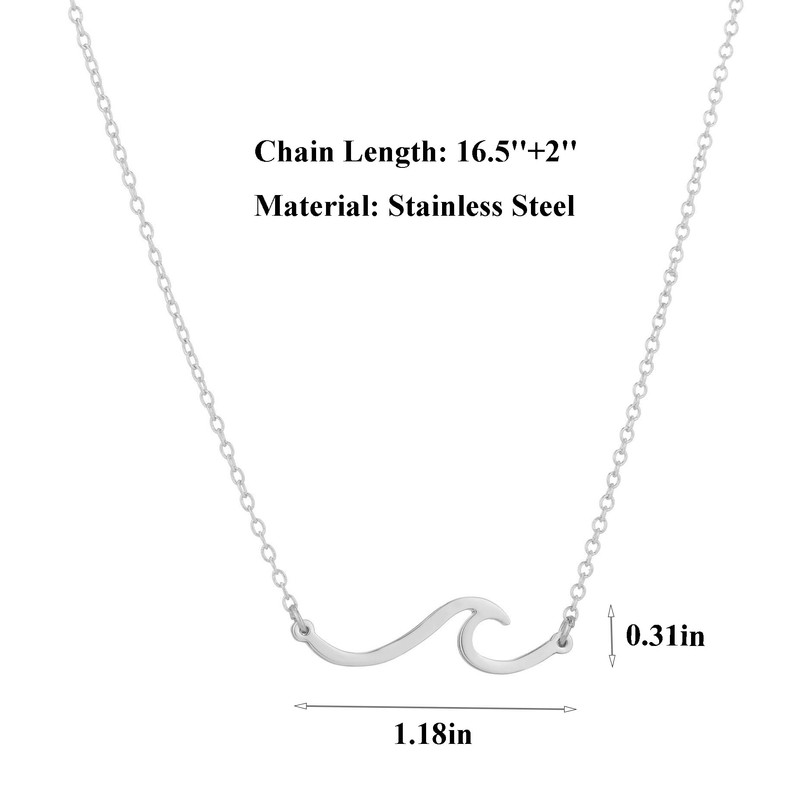RZKING Niece Gifts From Auntie, Wave Necklace Gifts For Women