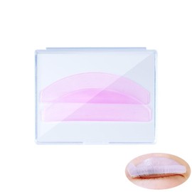 まつ毛リフトシリコンパッド まつげ専用軟化パッド 睫パーマロッド 専用柔軟パッド ラッシュリフトパッド 再利用可能 自宅DIY 粘着性 柔らかい 美容師 家庭使用 透明収納ケース付き（ピンク）
