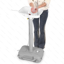 Portable Sink Hand Wash Station - 18L Capacity With USB Port or Battery Powered, Lightweight Outdoor Sink for Travel, Outdoor, Camping - Includes Soap Dispenser & Towel Holder