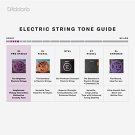D'Addario Cuerdas de Guitarra - Cuerdas de Guitarra Eléctrica ProSteels - Entorchado Redondo - Más Brillantes, Más Agresivas, Mayor Sustain - EPS520 - Super Light, 9-42