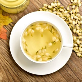 Goofoo Dried Jasmine Flower Buds Petals Herbal Decaffeinated Floral Chinese National Tea 100% Natural Pure NonToxic 1.2 oz for Thanksgiving