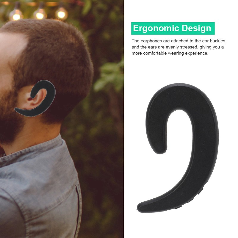 Wireless Bluetooth Headset Earphone Stereo EarHook With Micphone (Black)