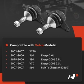 A-Premium 2 x Front Lower Ball Joint Compatible with Volvo S60 2001-2007, XC70 2003-2007, S80 1999-2006, V70 2001-2007