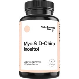 Suplemento en cápsulas Wholesome Story Myo & D-Chiro Inositol mioinositol en pote 120 suplemento premium de inositol está formulado para promover el equilibrio hormonal y respaldar la función ovárica