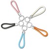 HUISHI Braided Leather Keychain Keyring 5 Pcs Key Chain Strap,